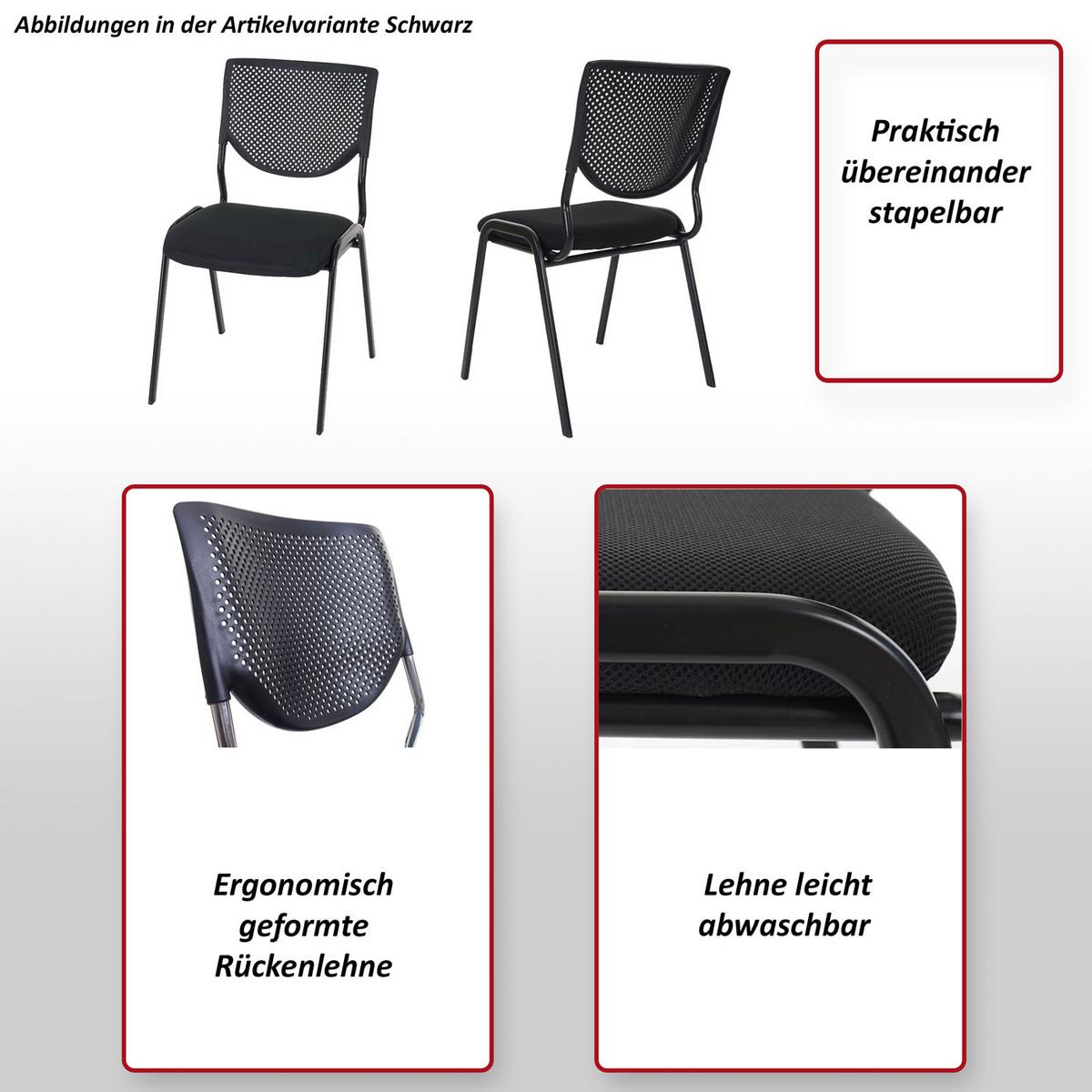 BESUCHERSTUHL Green 4er-Set - Grün, Textil (49/83/58cm) - MCW