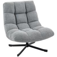 LOUNGESESSEL Chenille Stahl Grau - Grau, Textil/Metall (75/90/95cm) - HOMCOM