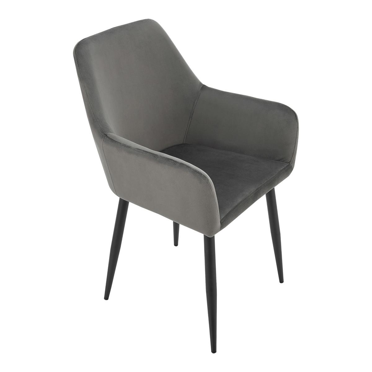 ESSZIMMERSTUHL Hollola im 2er-Set - Grau, Metall (57/86/56cm) - [en.casa]
