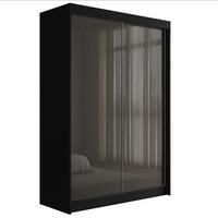 KLEIDERSCHRANK PEKA - 120 cm - Schwarz|Grau - Schwarz/Grau, Holzwerkstoff (120/215/61cm) - ALTDECOR