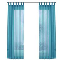 SCHLAUFENGARDINEN Voile 2er-Set 245x140 cm Blau - Blau, Textil (140/245cm) - Gardinenbox.eu