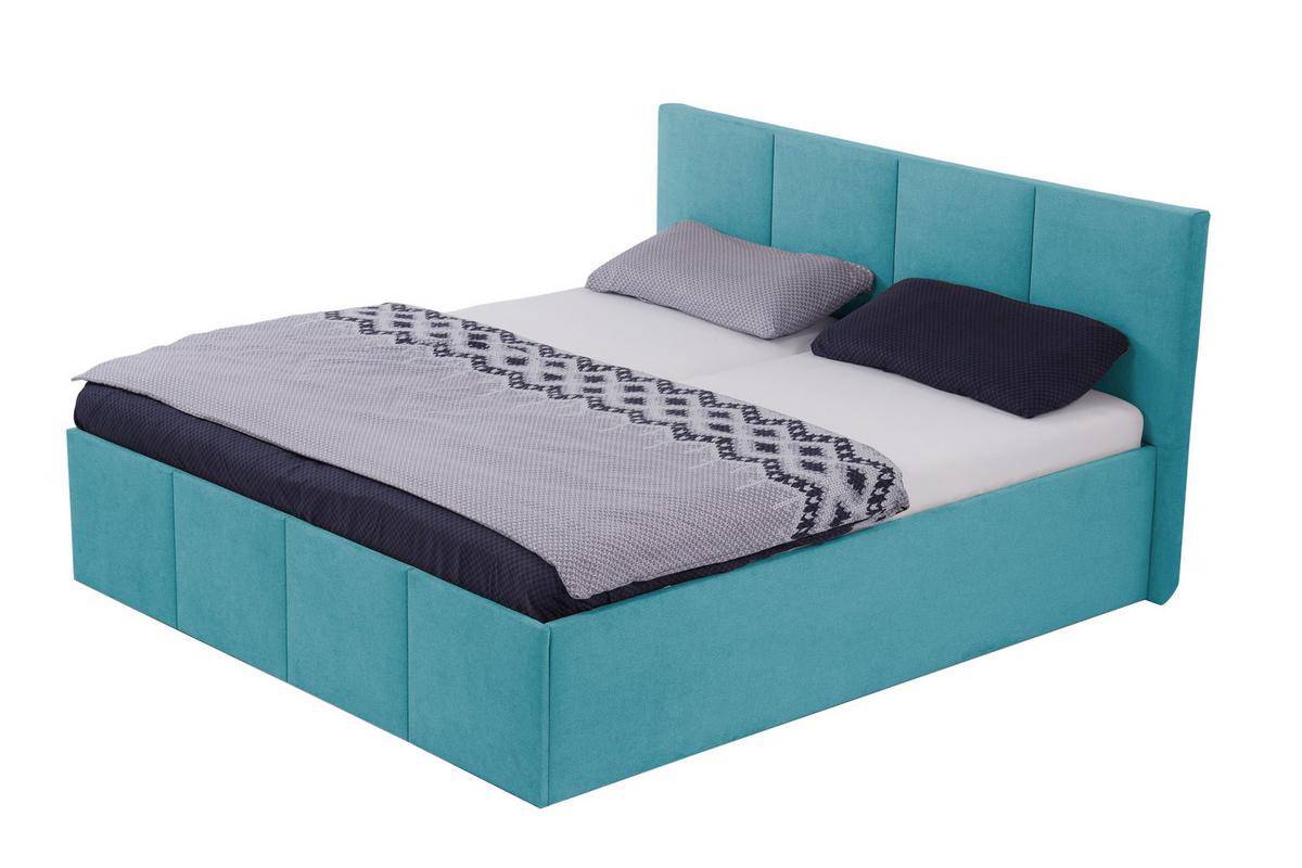 POLSTERBETT Dalas Blau 160 x 200 x 40 cm Bettkasten Mit hochwertiger Matratze H2 (bis 100 kg) und Lattenrost - Blau, Holz (160/200cm) - Halmon Schlafkomfort Betten 