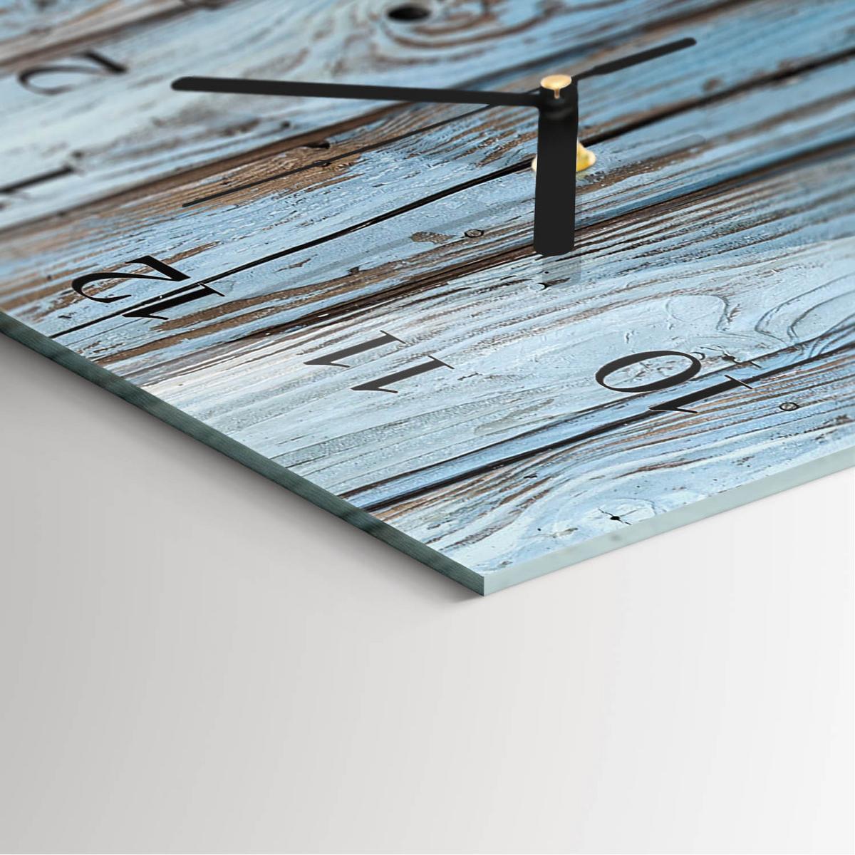 WANDUHR aus Glas 30x60 cm - Holz - Multicolor, Glas (30/60/0.4cm) - TULUP