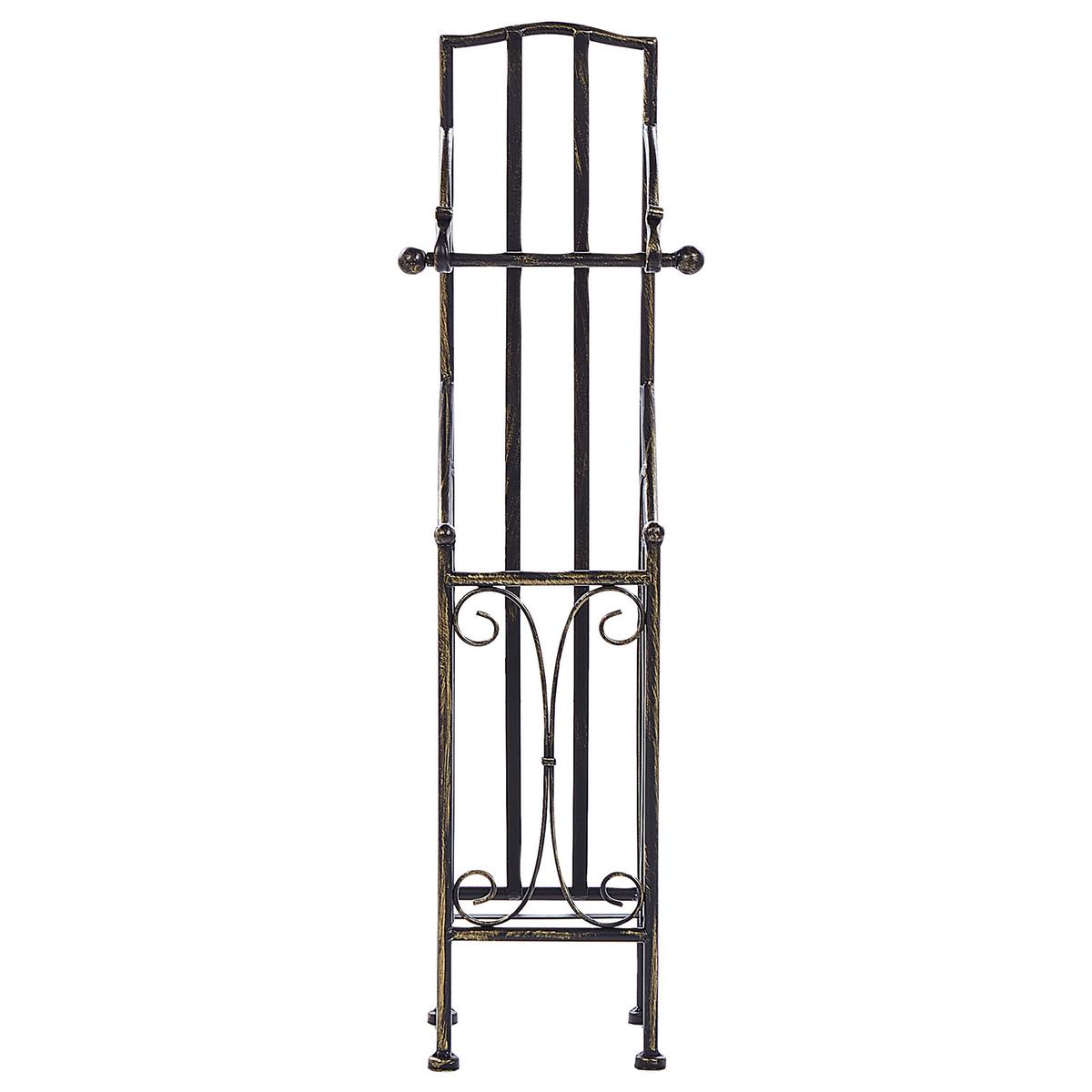 TOILETTENPAPIERSTÄNDER Metall Antik Optik schwarz Brisa - Schwarz, Metall (18/68/15cm) - Beliani