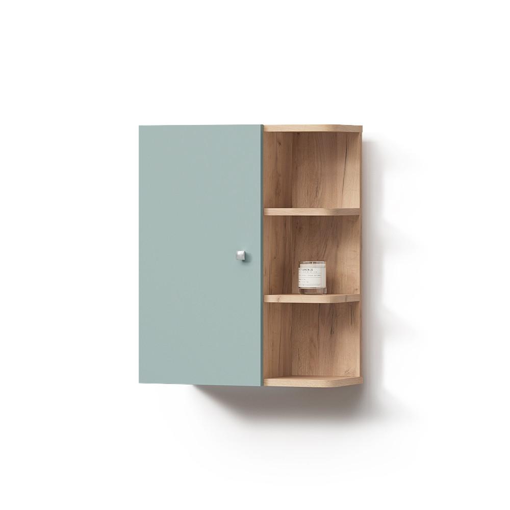 BADSCHRANK Fucino Grün 47.2 x 59.2 cm - Grün, Holzwerkstoff (47.2/59.2/20.8cm) - Livinity®