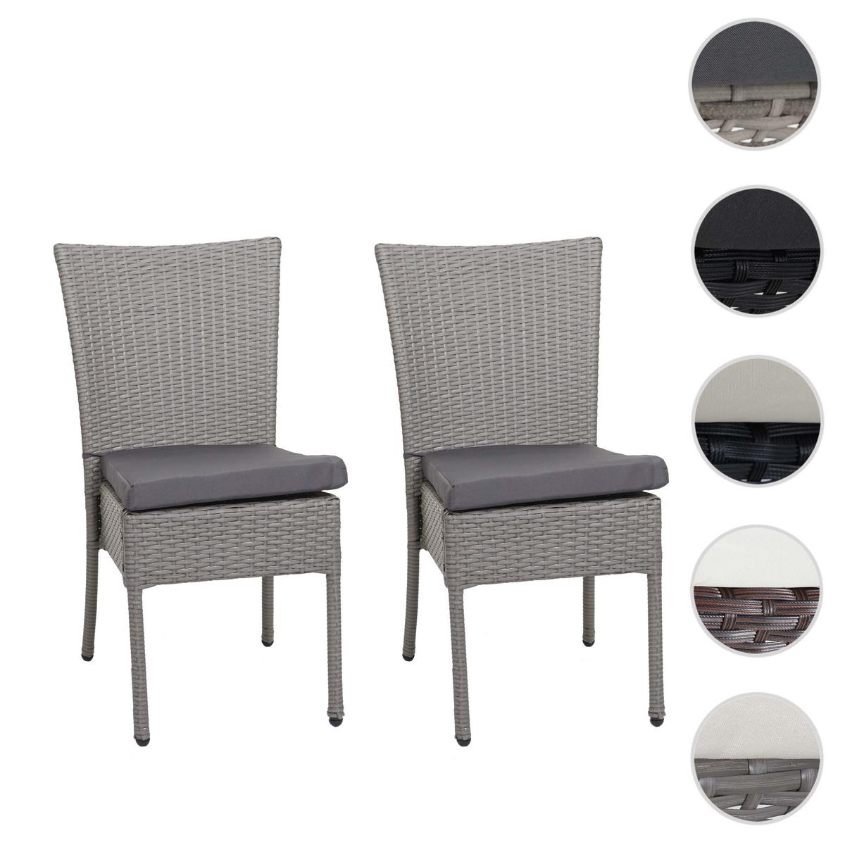 STUHL Grau, Anthrazit 2er-Set - Hellgrau/Grau, Kunststoff (52/90/58cm) - MCW