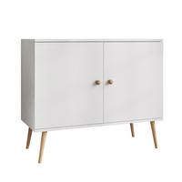 KOMMODE Zweitürige HARMONY Weiß - Weiß, Holzwerkstoff (100/85/42cm) - Lookway