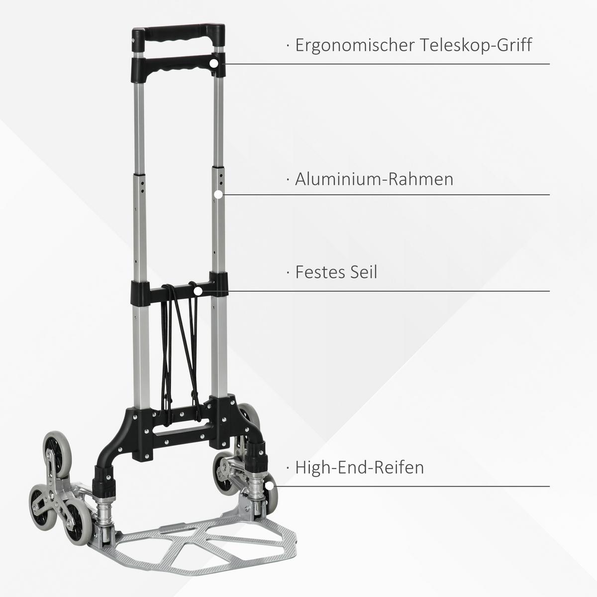KLAPPBARER Treppensteiger, Silber - Multicolor, Metall (47/100/47cm) - DURHAND