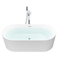 FREISTEHENDE BADEWANNE 80x169x58 cm weiß Gocta - Weiß, Kunststoff (80/58/169cm) - Beliani