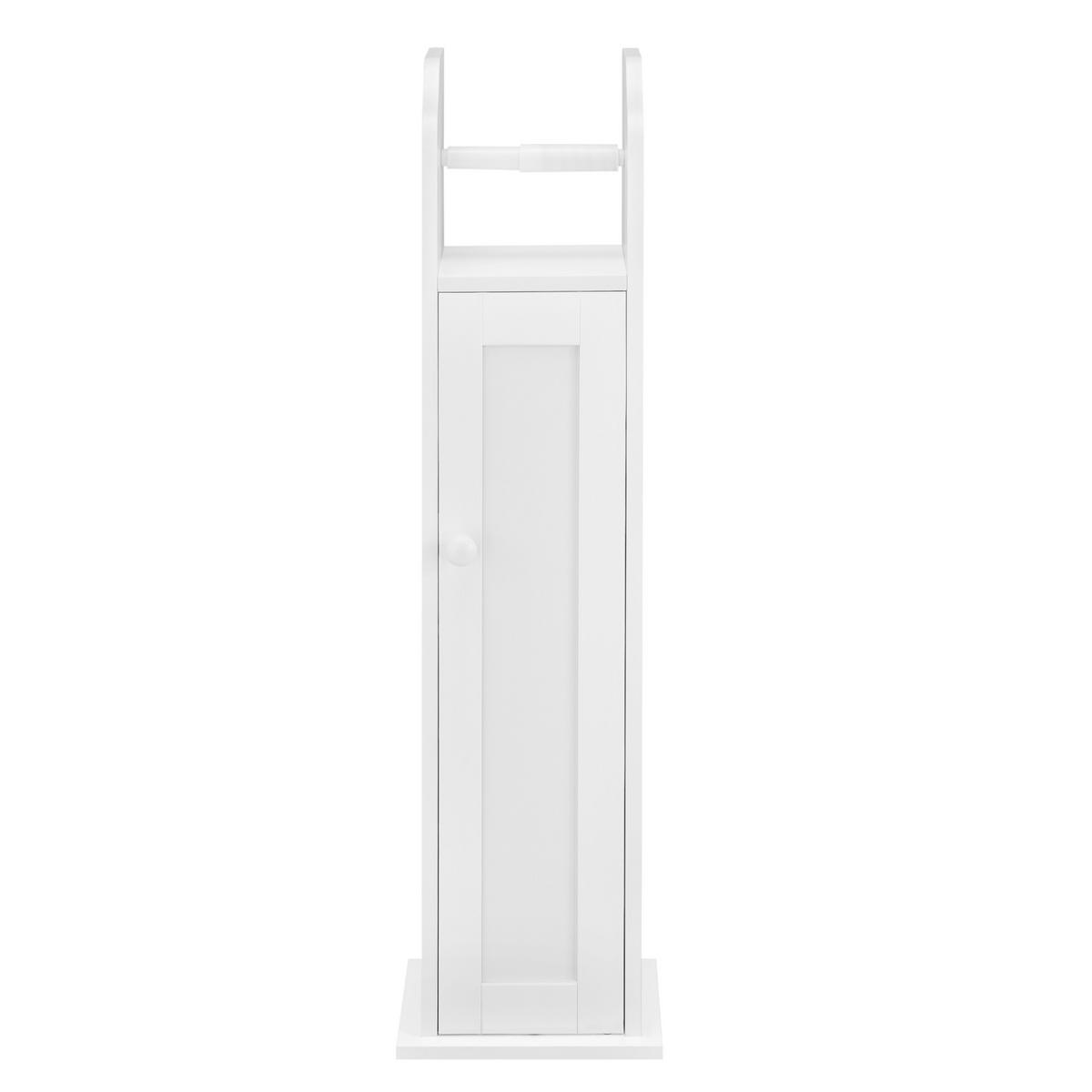 TOILETTENPAPIERHALTER - Weiß, Holzwerkstoff (20/78/18cm) - [en.casa]