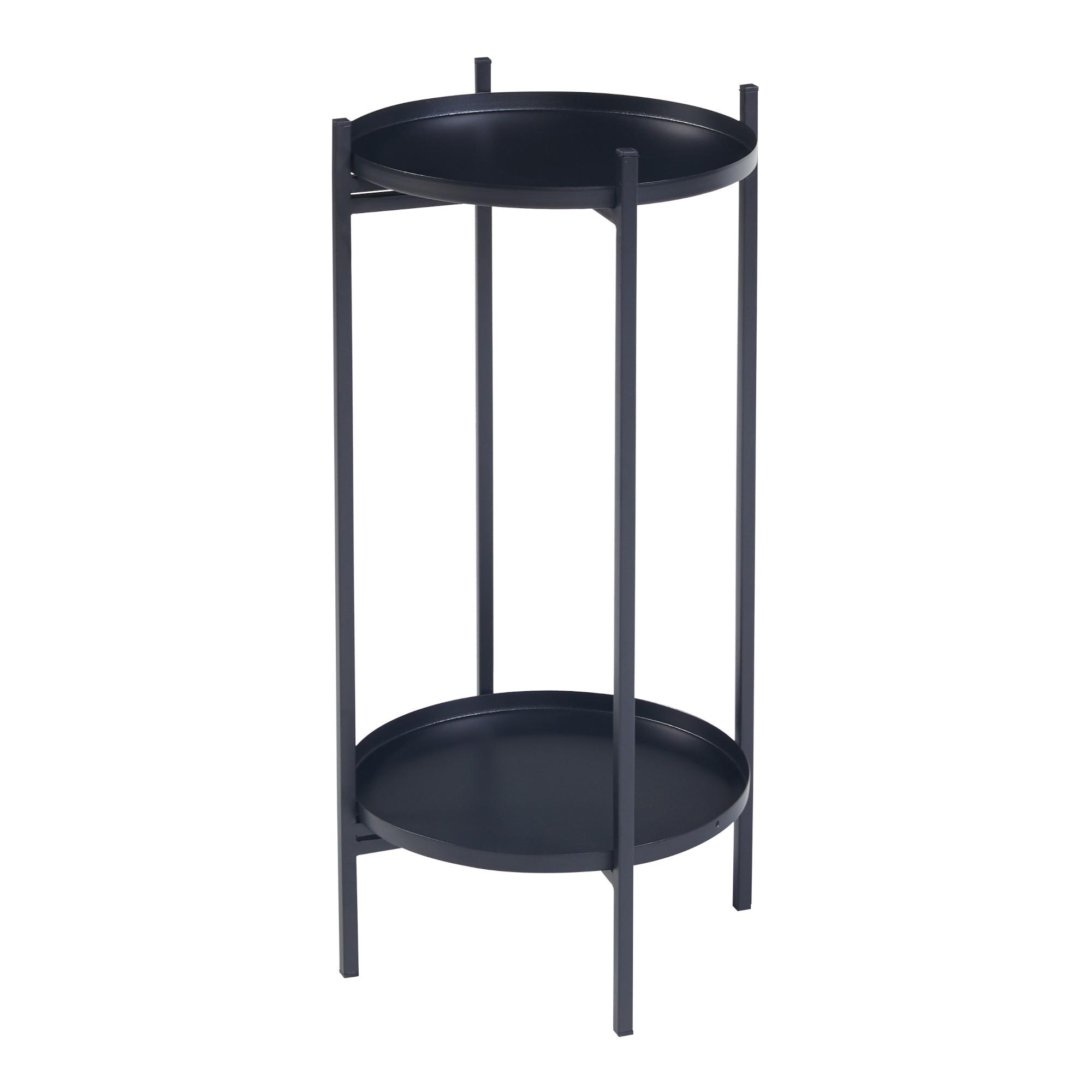 PFLANZENREGAL Tuusula - Schwarz, Metall (25/25/54cm) - [en.casa]