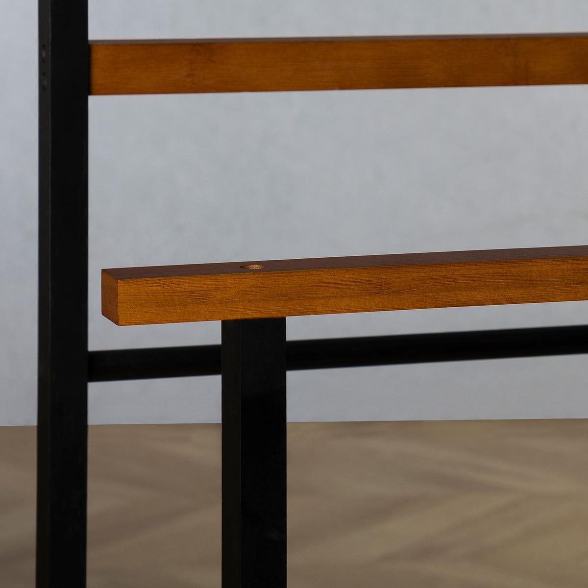 HERRENDIENER KANNA Vintage/schwarz - Dunkelbraun/Schwarz, Holz (49/109/40cm) - IDIMEX