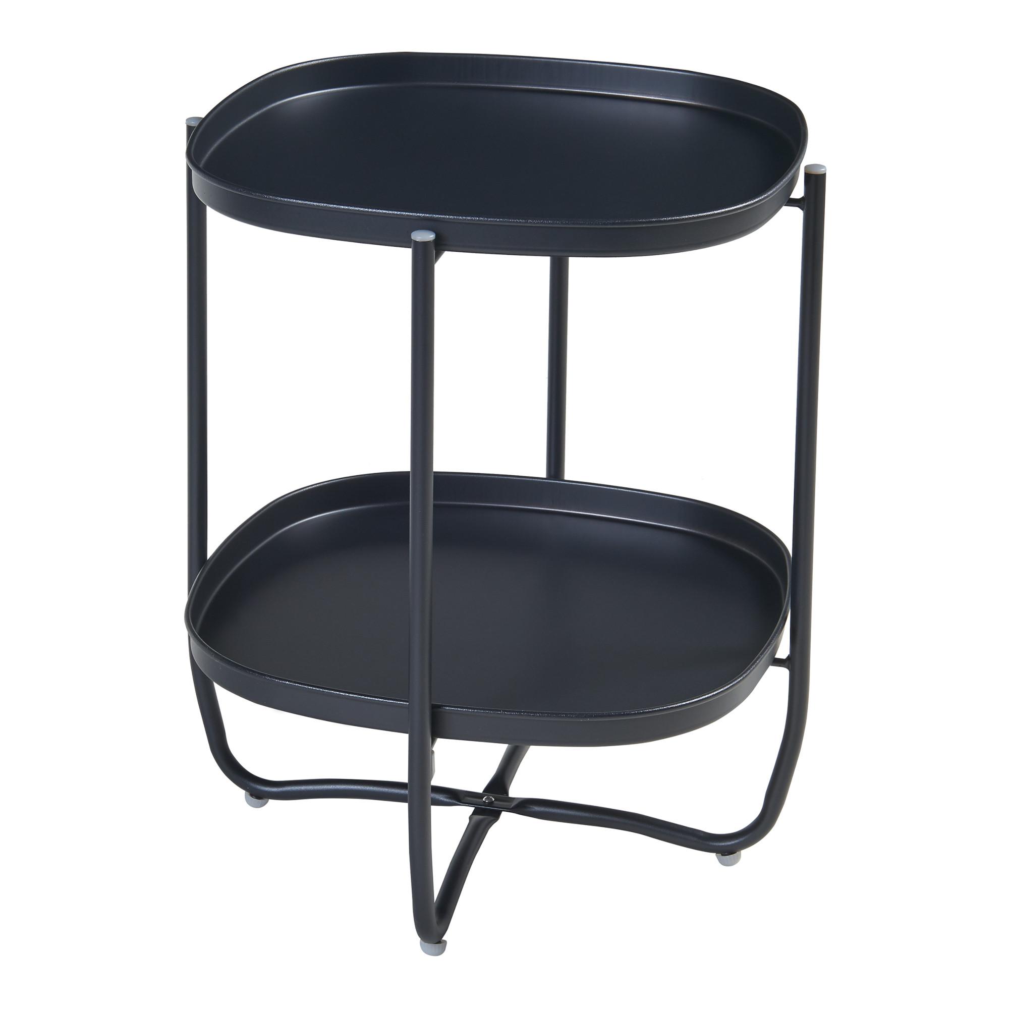 TABLETTTISCH Sandefjord - Schwarz, Metall (46/46/57.5cm) - [en.casa]