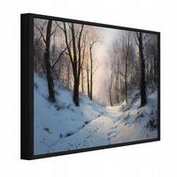 BILDER mit Rahmen Wald Bäume Beige 60x40 cm - Multicolor, Holzwerkstoff (60/40cm) - Wallarena