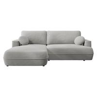 ECKSOFA Fuego L, Seite: Links - Hellgrau/Schwarz, Holz/Kunststoff (260/168cm) - MIRJAN24