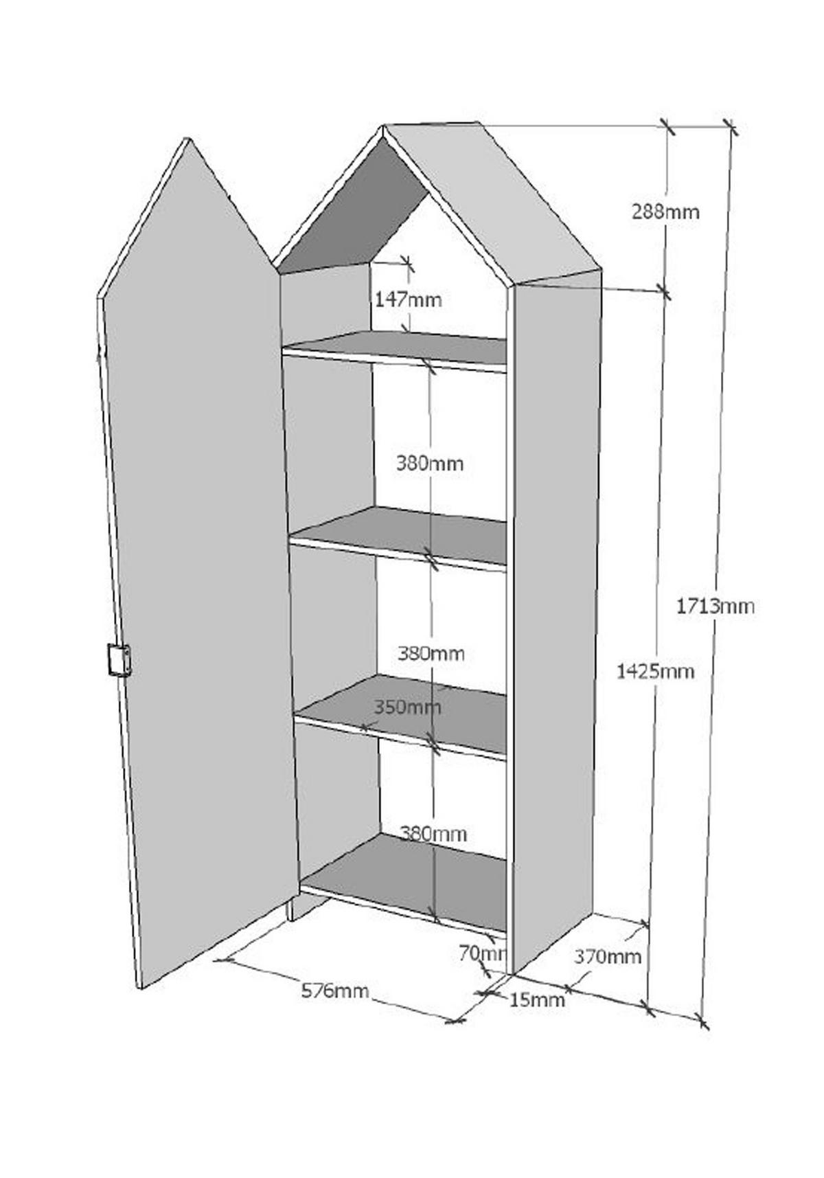 REGALSCHRANK Kania 58x37x171 MDF+Holzwerkstoff Weiß/Grün - Weiß/Grün, Holzwerkstoff (58/171/37cm) - 58aufmkessel