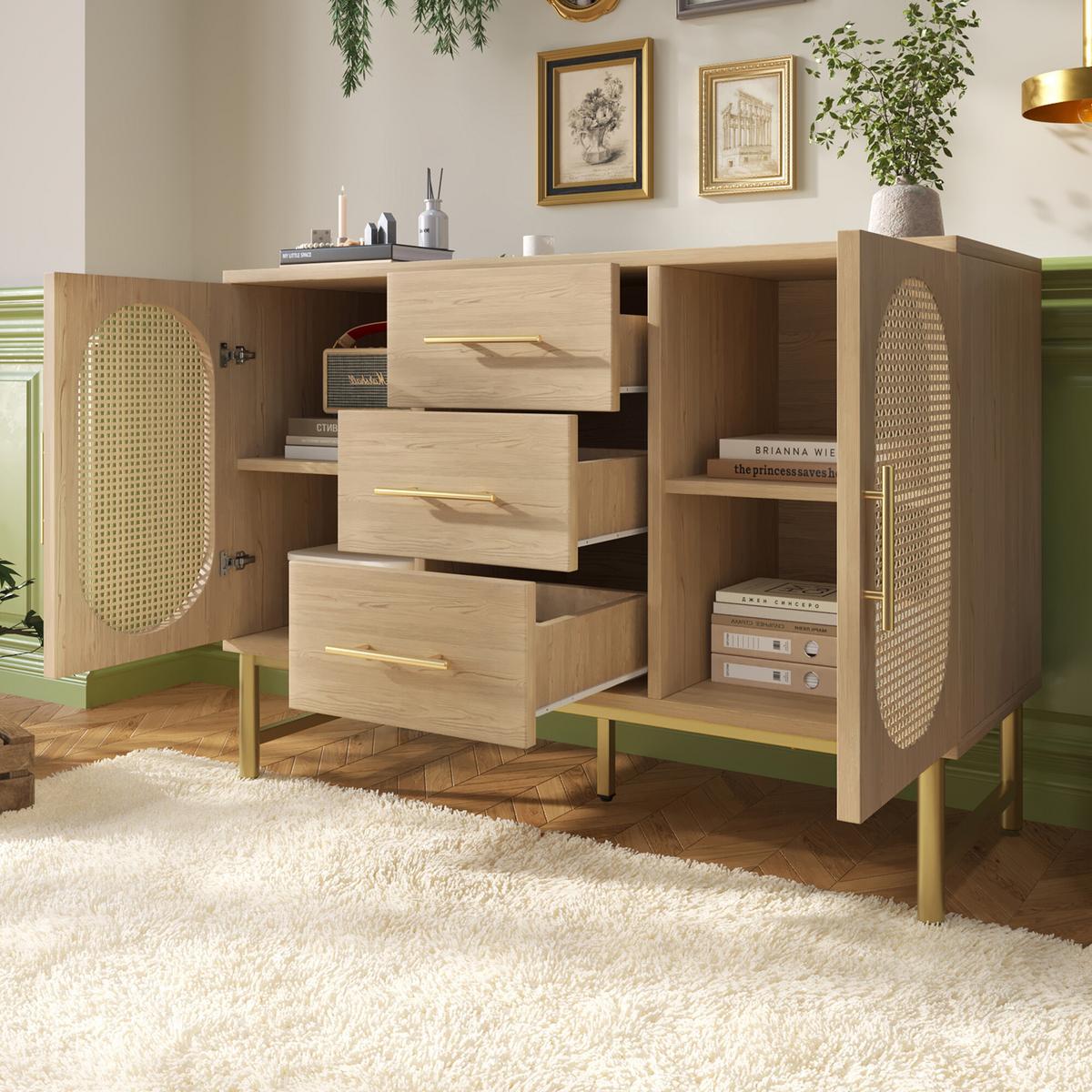 SIDEBOARD Braun 120/40/74 cm - Braun, Holzwerkstoff/Metall (40/74/120cm) - Urban Meuble