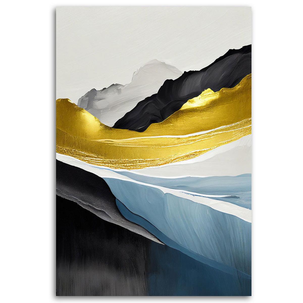 KUNSTDRUCK Blau 40/60 cm - Blau, Textil (40/60cm) - KUNSTLOFT