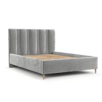 POLSTERBETT Loom 180/200 cm Hellgrau im Lotta Stoff - Hellgrau/Naturfarben, Holz/Holzwerkstoff (180/200cm) - AltaBeds