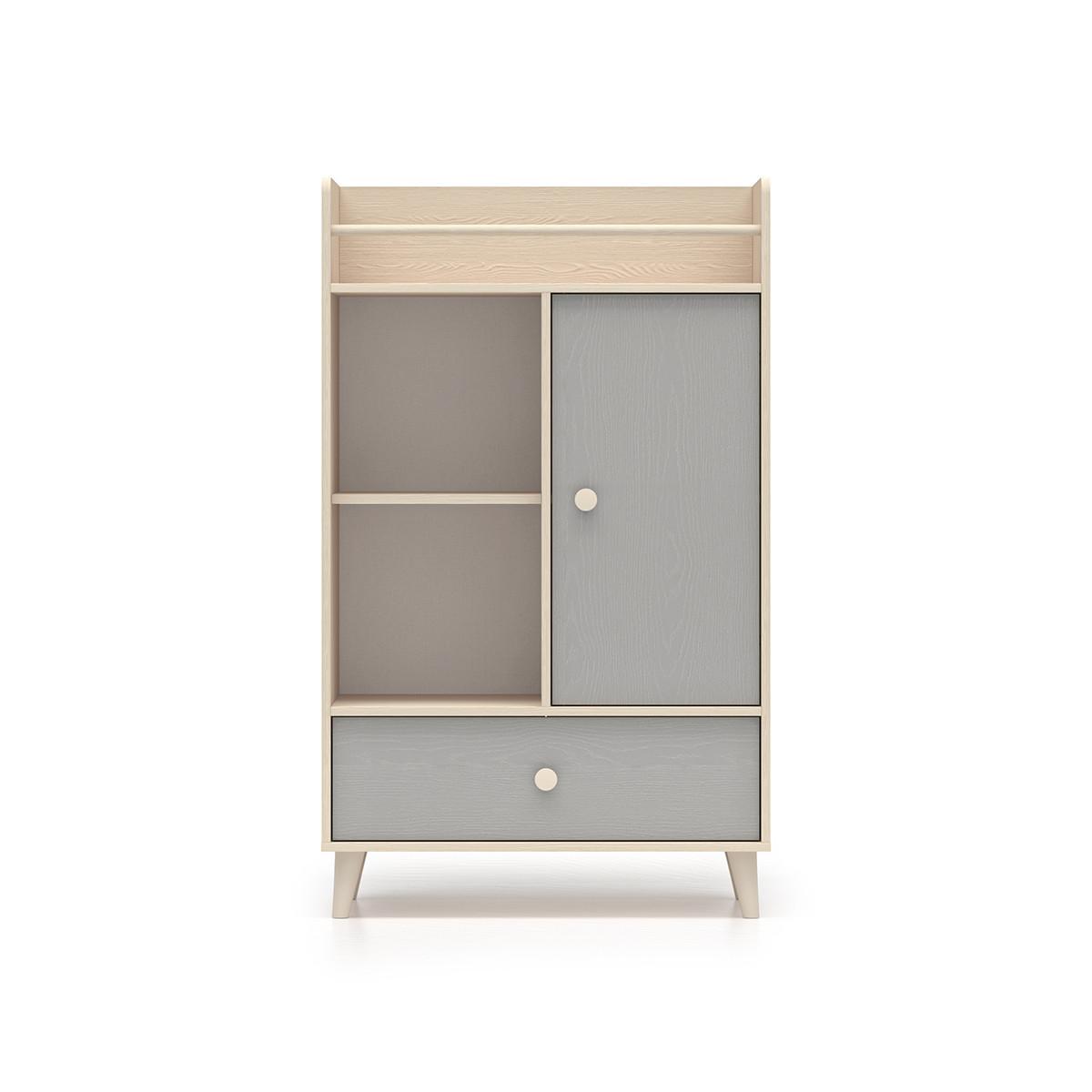 BÜCHERREGAL Alycia Beige - Grau - Holzeffekt - Grau, Holz (80/132/40cm) - Petits-meubles