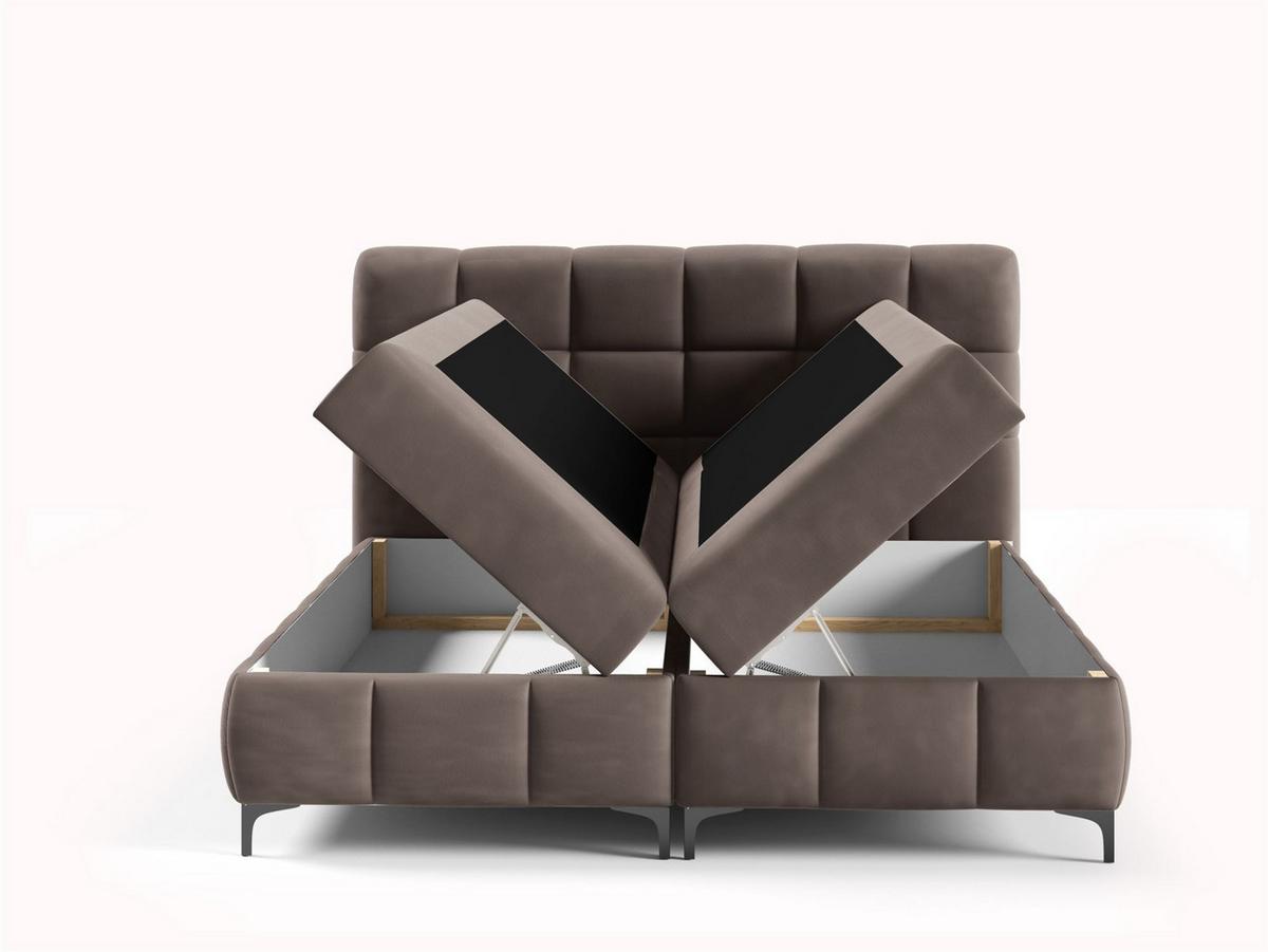 BOXBETT Sophie In Salvador - Mokka, Holzwerkstoff/Textil (180/200cm) - Fun Möbel