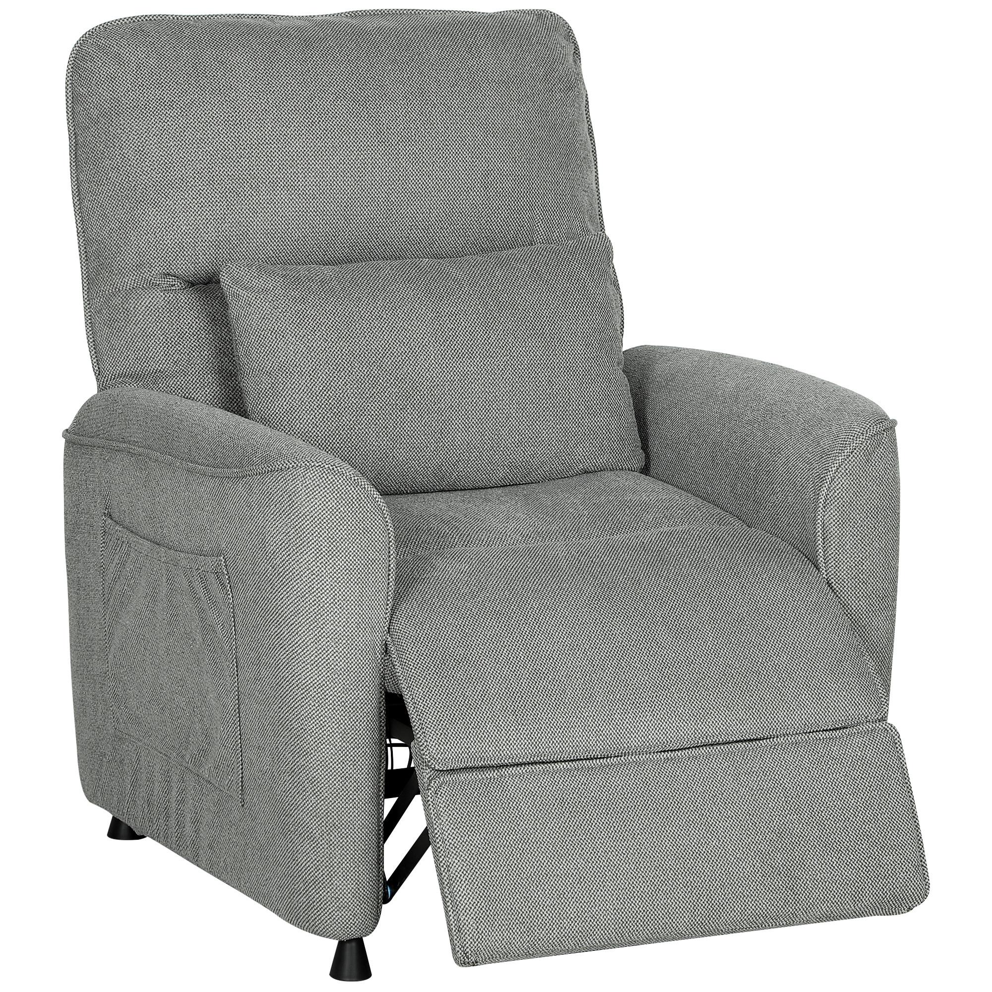 MASSAGESESSEL Polyester Dunkelgrau - Dunkelgrau, Textil/Metall (93/102/88cm) - HOMCOM