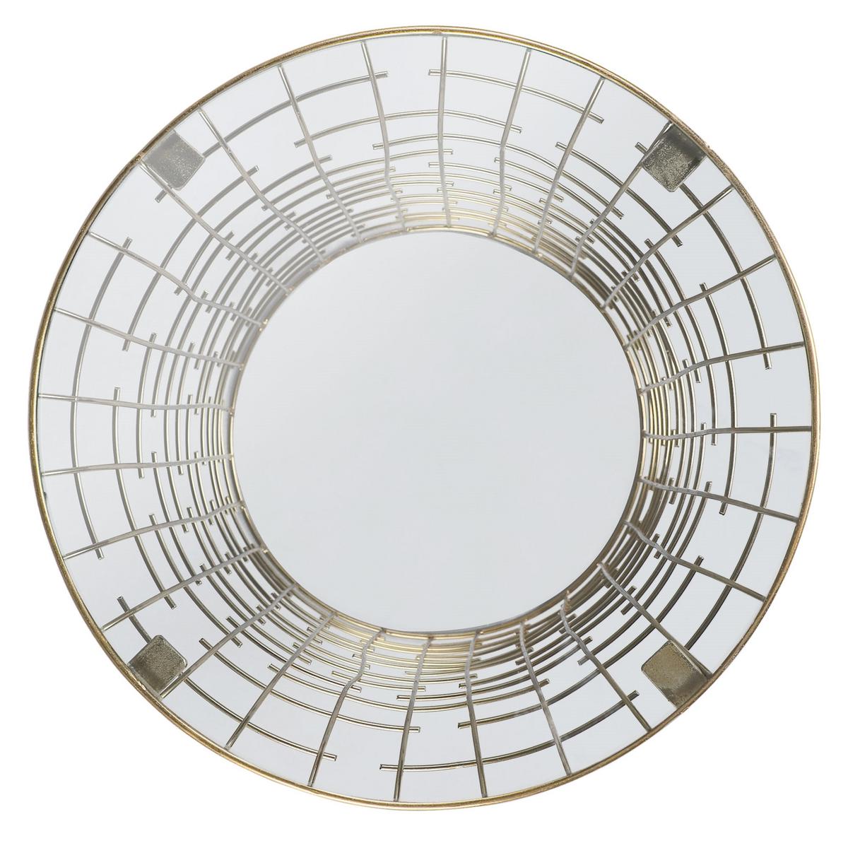 BEISTELLTISCH rund Ø40x45 cm mit Eisengestell Gold und Glasplatte - Goldfarben, Glas (40/40/45cm) - WOMO-DESIGN