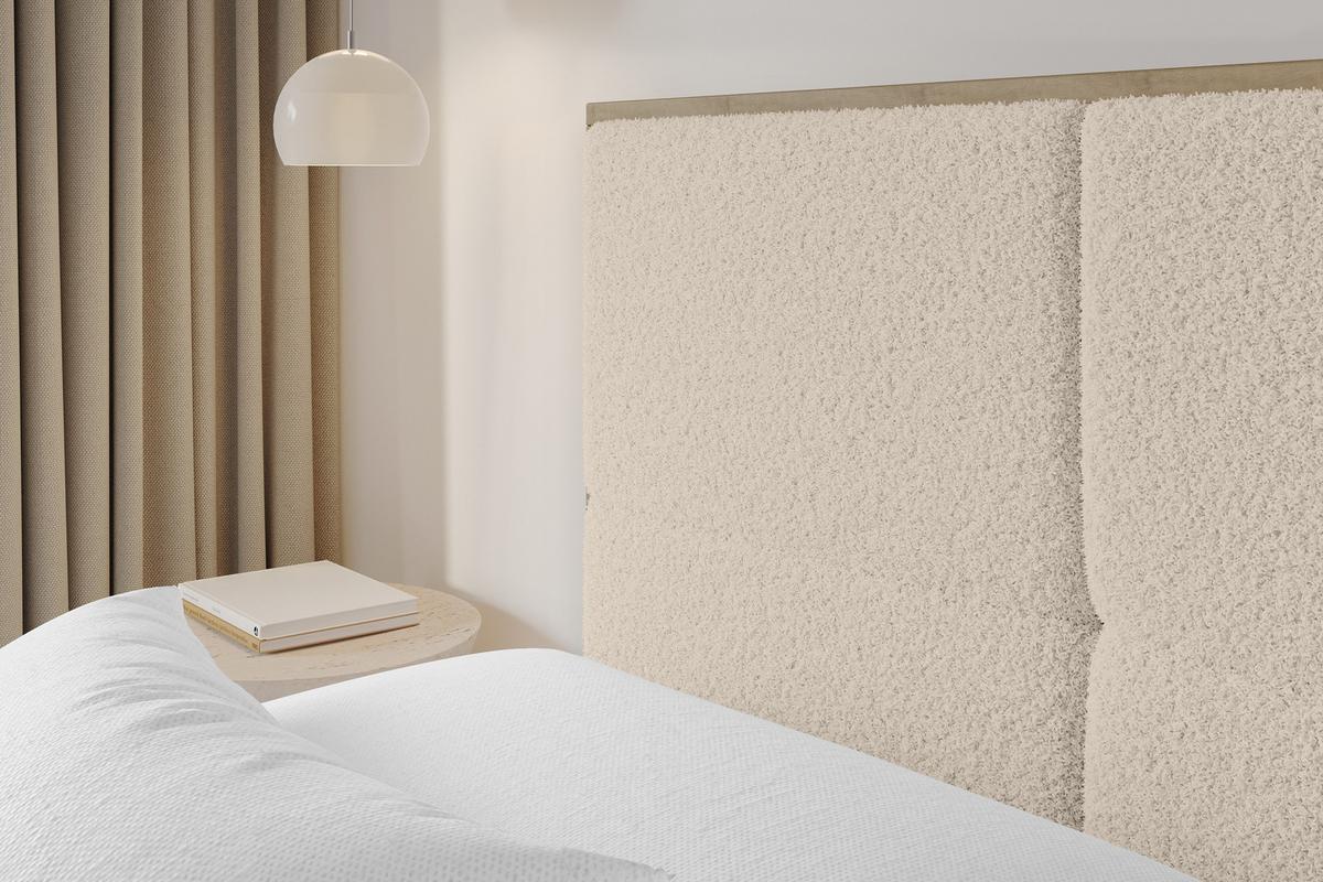 POLSTERBETT mit Bettkasten und Lattenrost, Boxbett ohne Matratze - LILA 160x200 Dunkelbeige - Cappuccino, Holzwerkstoff/Textil (160/200cm) - ALTDECOR