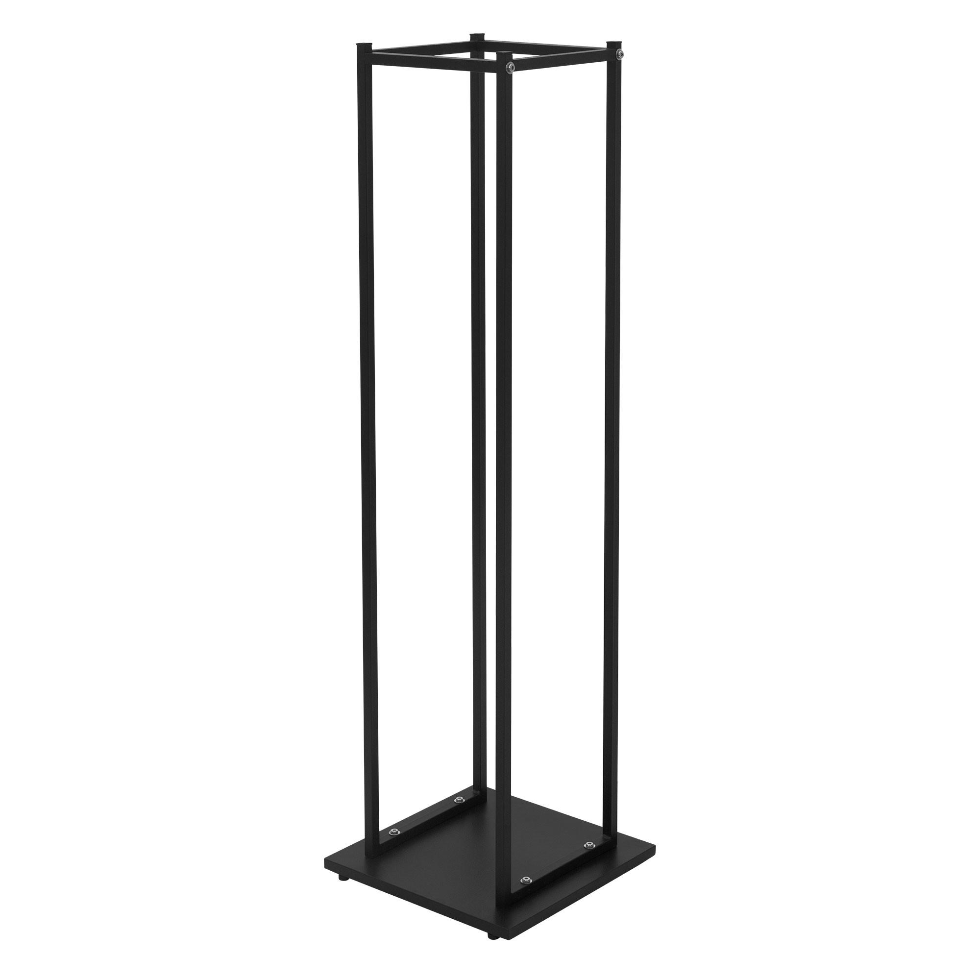 KAMINHOLZREGAL - Schwarz, Metall (33/115/33cm) - ML-DESIGN