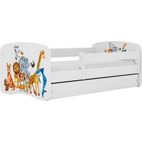 KINDERBETT Emily mit Schublade und Matratze, Weiß 70x140 cm - Braun, Holzwerkstoff (140/70cm) - WFL GROUP
