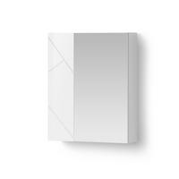SPIEGELSCHRANK Ronco Weiß Hochglanz/Weiß 60 x 75 cm - Weiß Hochglanz/Weiß, Holzwerkstoff (60/75/17.2cm) - Livinity®