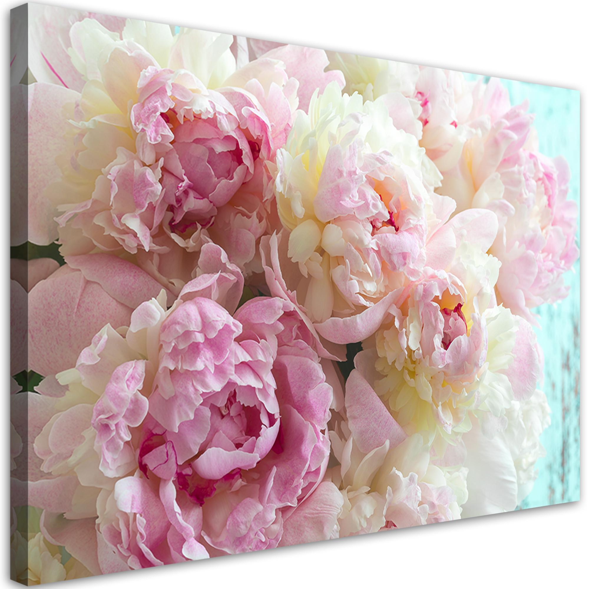 WANDBILD rosa pfingstrosenblumen - Pink, Textil (60/40cm) - Feeby