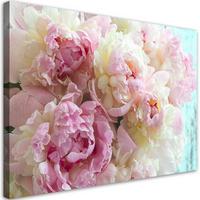 WANDBILD rosa pfingstrosenblumen - Pink, Textil (60/40cm) - Feeby