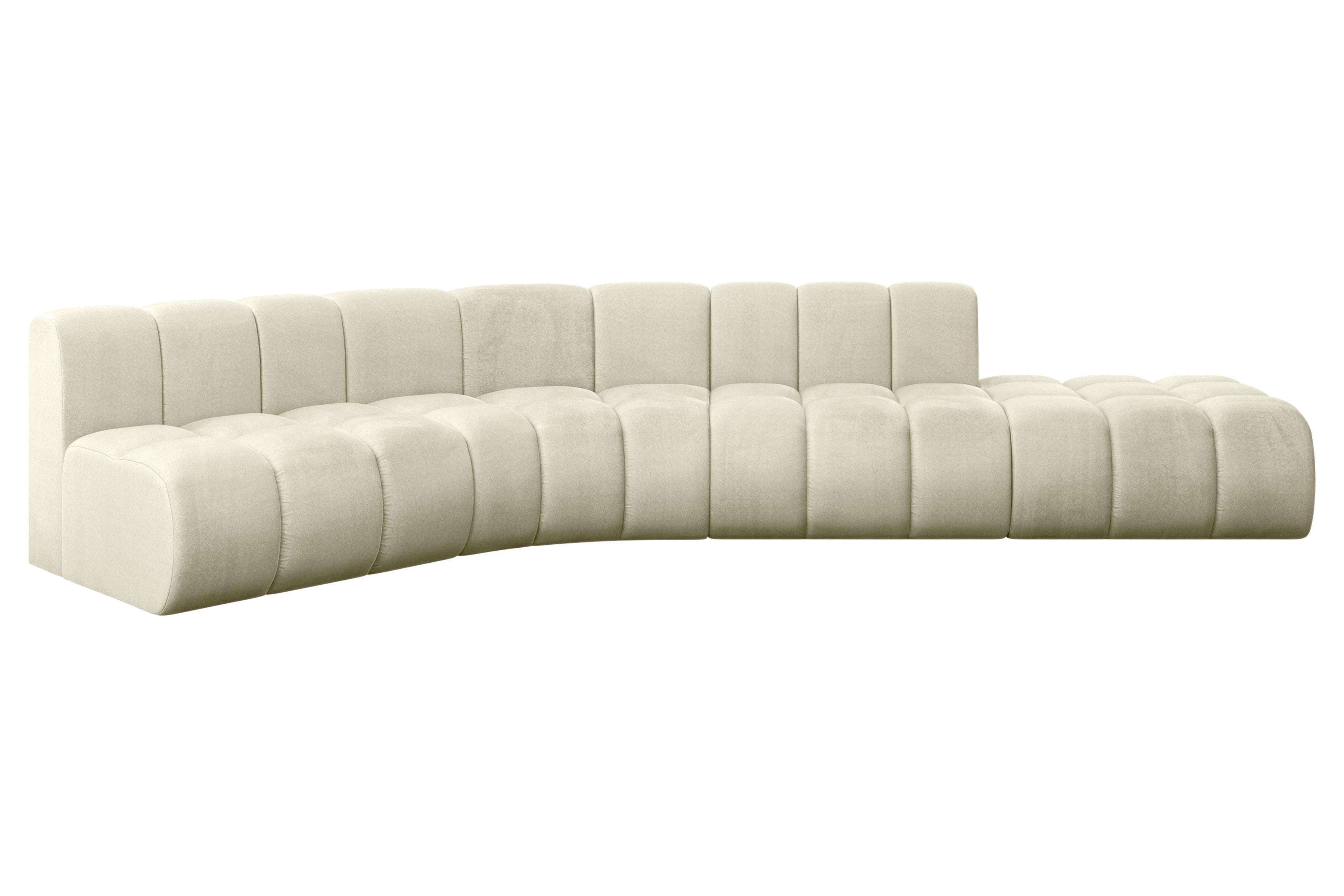 ECKSOFA modulares Sofa Brilo-L1 - 380x174x70 cm Beige - Beige, Holzwerkstoff/Textil (380/174cm) - ALTDECOR
