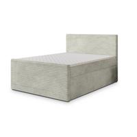 BOXBETT NOLEN 140x200 cm mit Matratze und Topper - Hellgrau - Hellgrau, Holz (140/200cm) - MASSENO