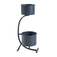 PFLANZENSTÄNDER Almelo - Schwarz, Metall (63cm) - [en.casa]