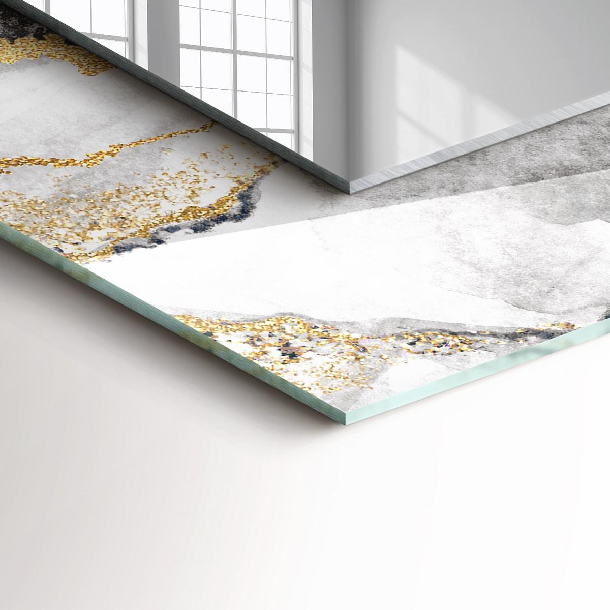 SPIEGEL 80 x 60 cm Rechteckig mit Aufdruck - Schwarz, Glas (80/60/0.4cm) - TULUP