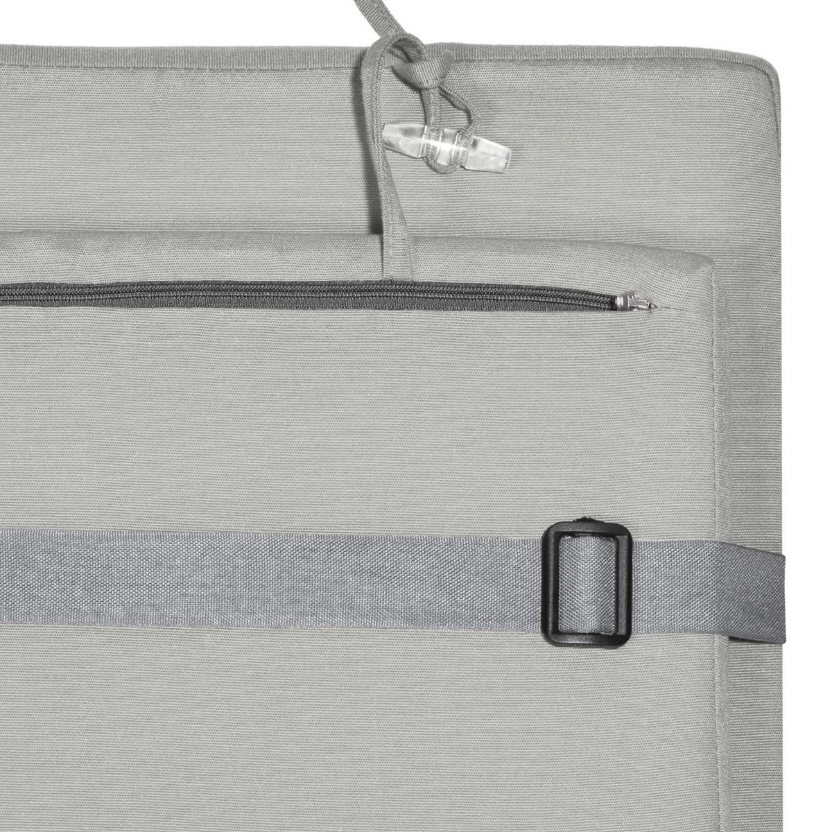DECKCHAIRAUFLAGE Loftlux DC 175/45/5 cm Hellgrau - Hellgrau, Textil (45/5/175cm) - Beautissu 