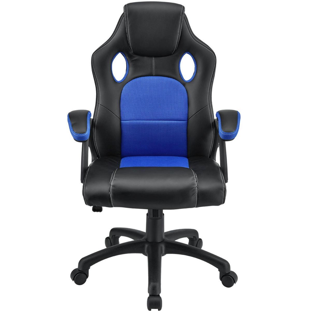 SCHREIBTISCHSTUHL Montreal blau - Blau, Textil (47/111/52cm) - Juskys