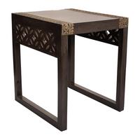 TISCH aus Metall und Holz, grau, 35x40x43cm - Multicolor, Holz (40/35/43cm) - Wanderlust