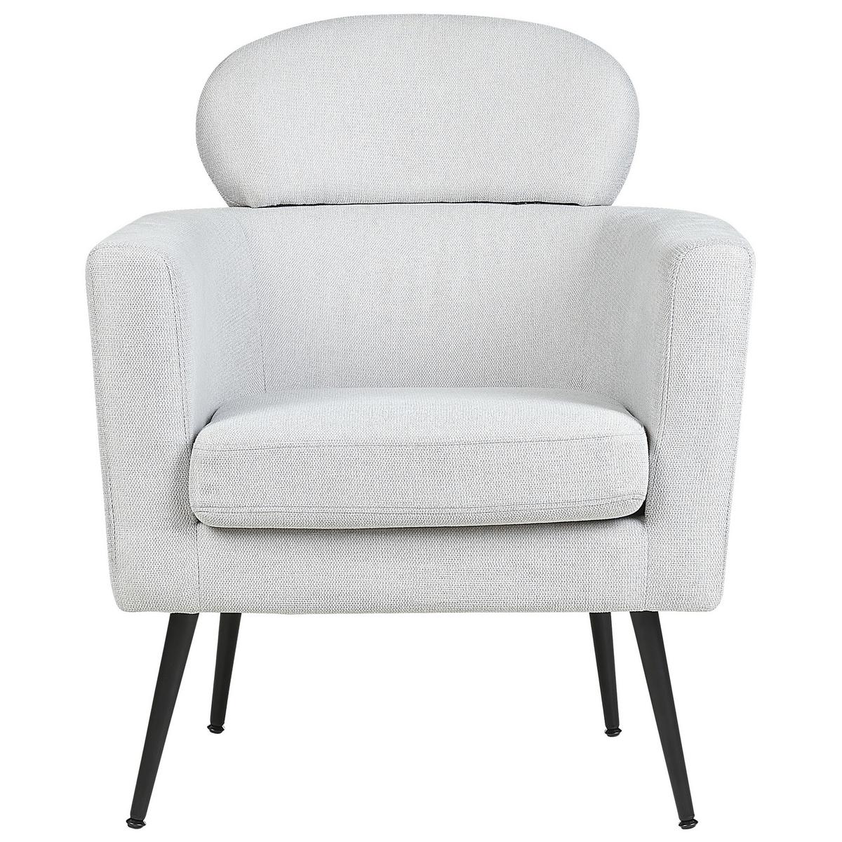 SESSEL Polsterbezug Grau Soby - Grau, Holz/Textil (76/91/70cm) - Beliani