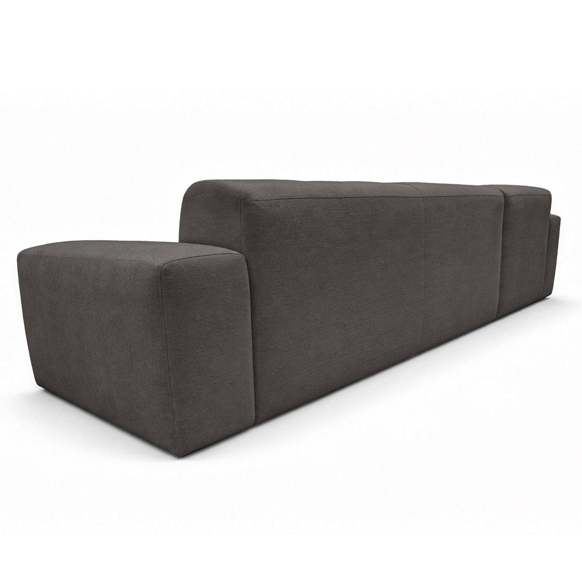ECKSOFA L Form Corlu Dunkelgrau 310/165/78 cm – stilvolle kleine Eckcouch Links - Dunkelgrau/Schwarz, Kunststoff/Textil (310/165cm) - AX Living