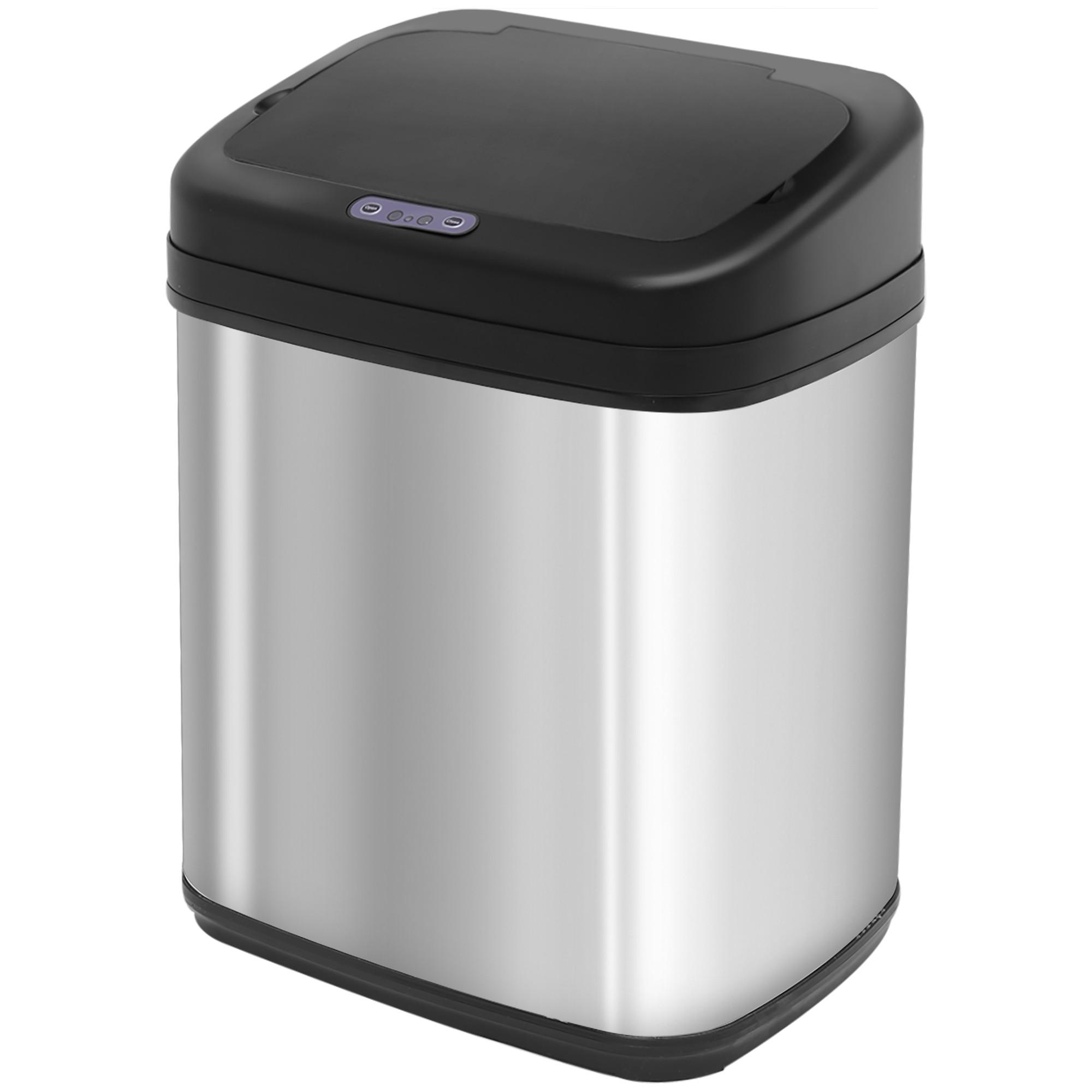 ABFALLEIMER 20L Silber, Schwarz - Silberfarben, Kunststoff (25/42.5/33cm) - HOMCOM