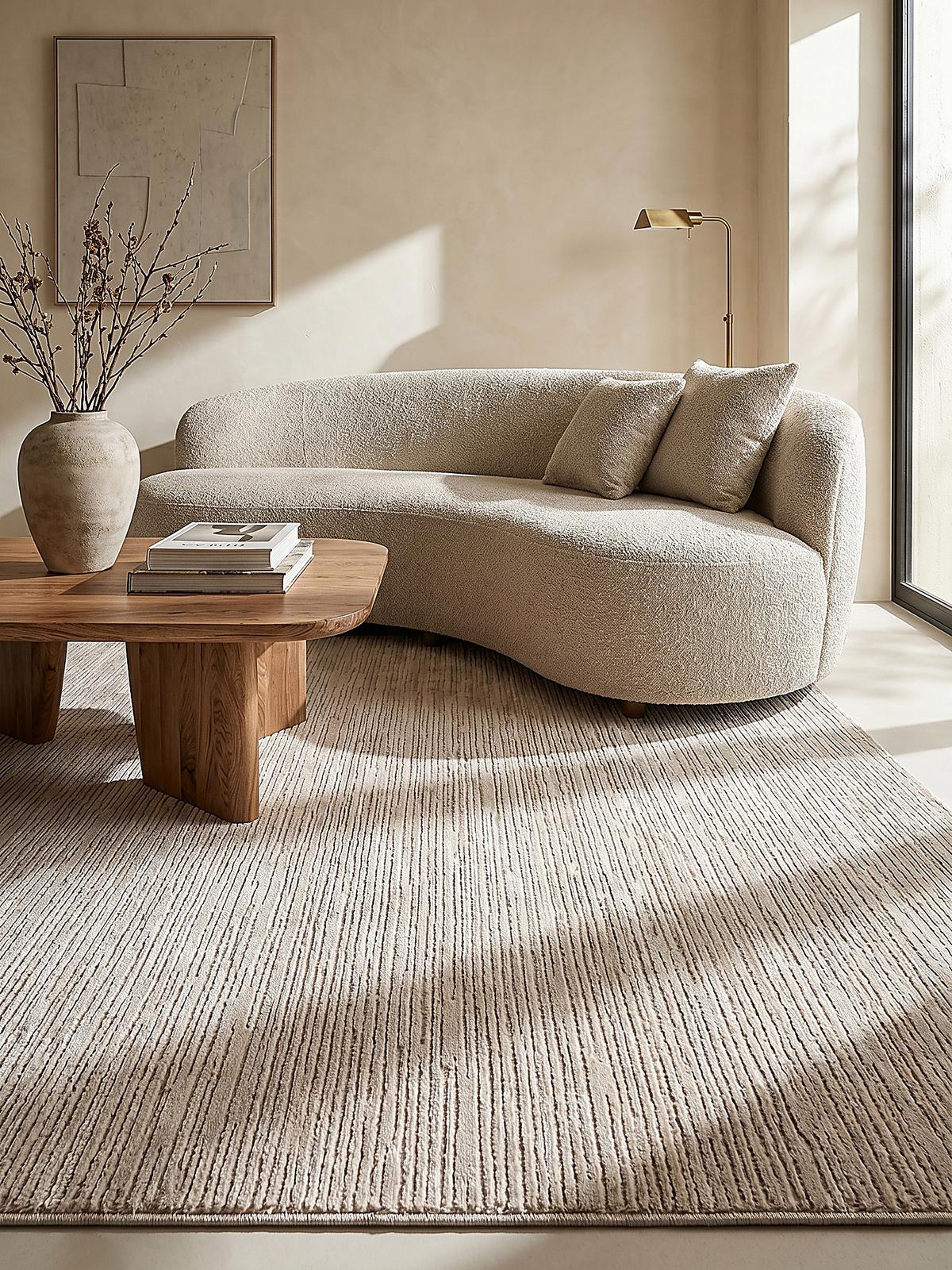 TEPPICHLÄUFER Streifen KASOS Polyester Beige 80 x 300 cm - Beige, Textil (80/300cm) - KADIMA DESIGN