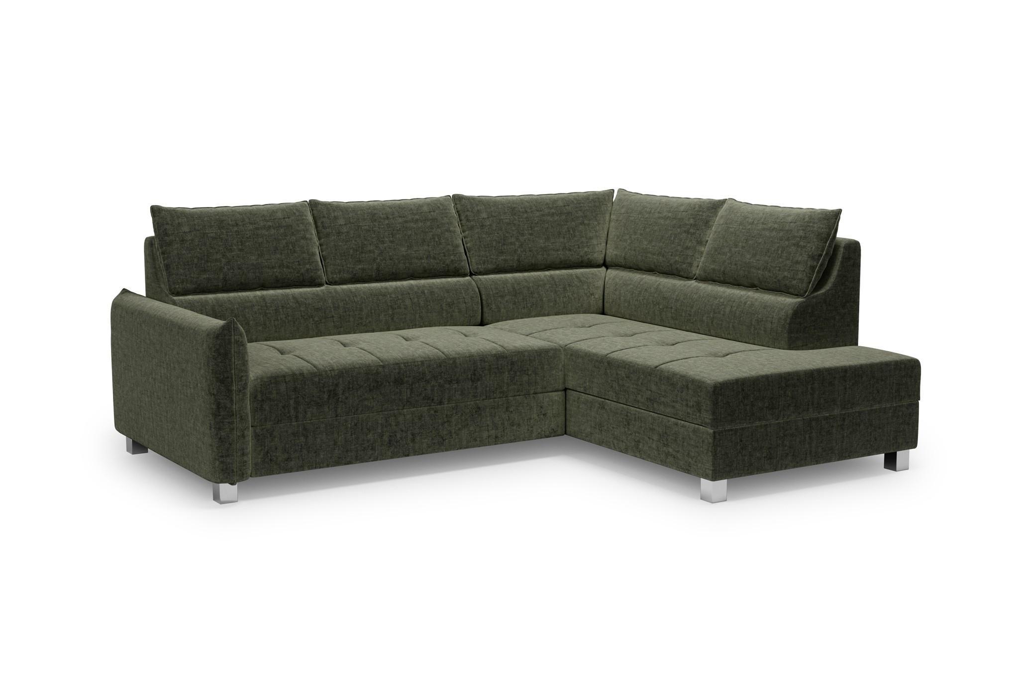 ECKSOFA Marno - Grün, Holzwerkstoff/Textil (260/200cm) - Fun Möbel