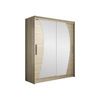 SCHWEBETÜRENSCHRANK Westa X - Silberfarben/Sonoma Eiche, Holzwerkstoff/Metall (150/200/58cm) - MIRJAN24
