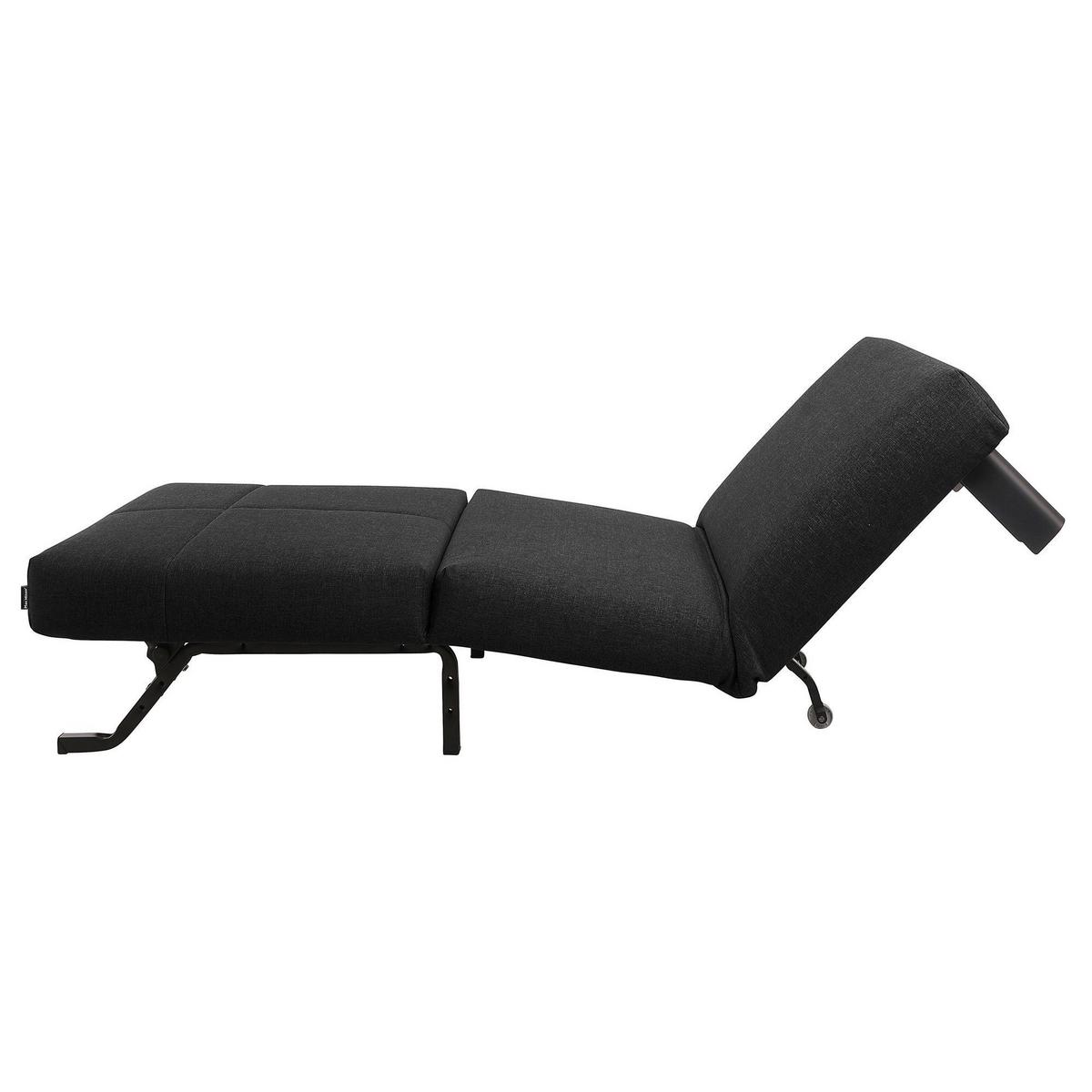 FALTSESSEL Kalomira Bezug Flachgewebe Metall schwarz / schwarz - Schwarz, Kunststoff (100/85/85cm) - 58aufmkessel