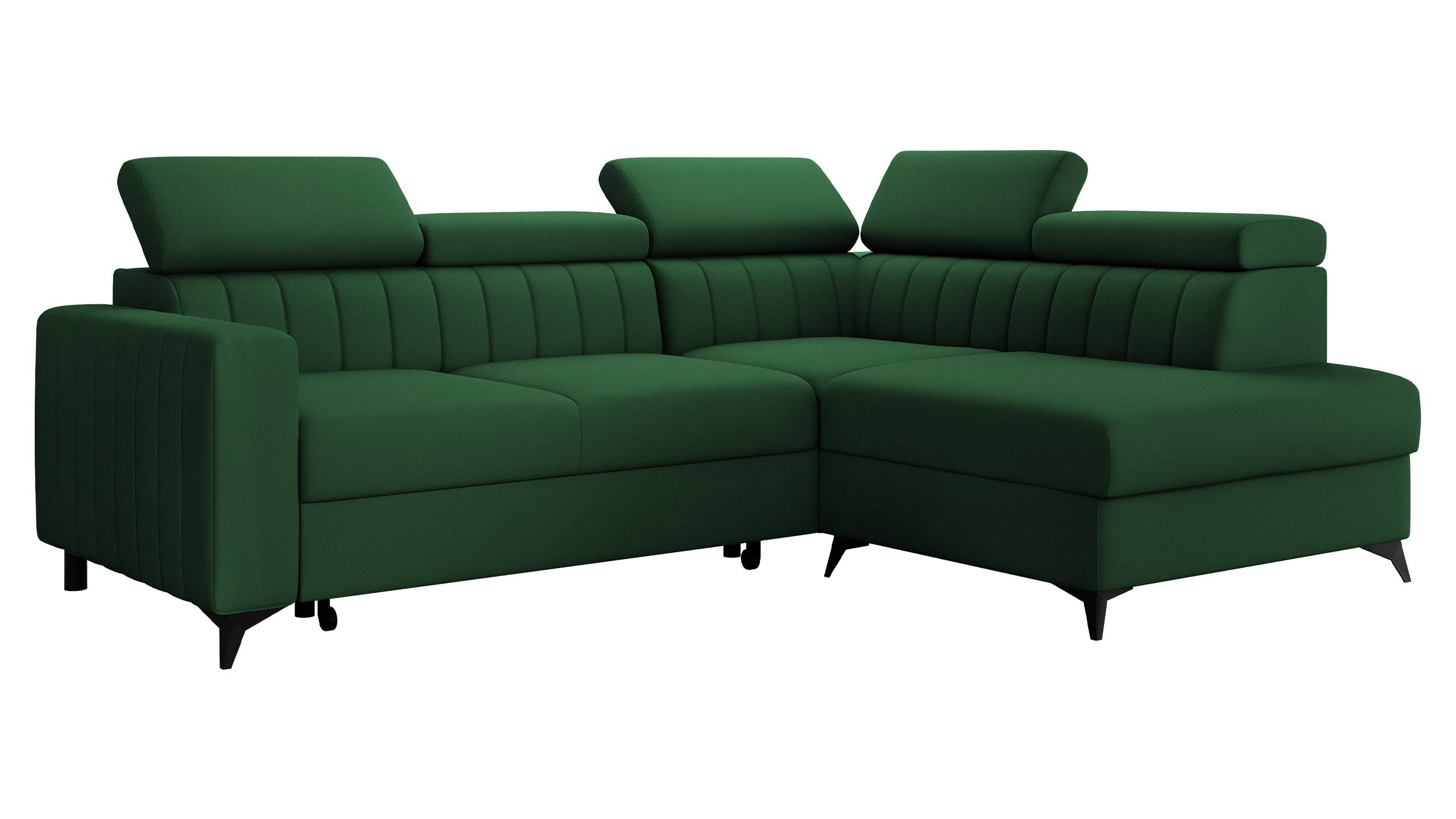 ECKSOFA Milano 2RRLXP, Seite: Rechts 2R+R+LXP - Grün, Holz/Textil (195/249cm) - MIRJAN24