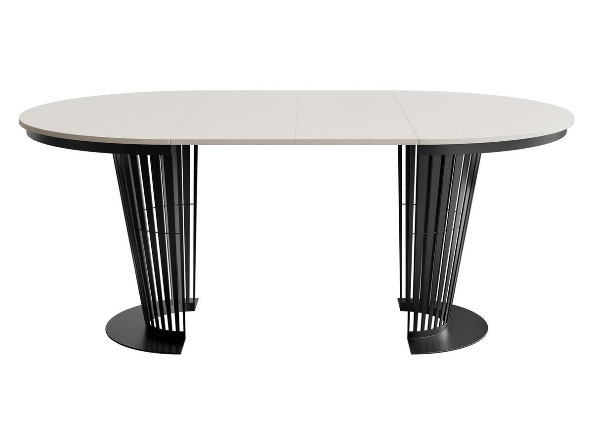 ESSTISCH Elantra 120 - Kaschmir/Schwarz, Holzwerkstoff/Metall (120/120/76cm) - MIRJAN24