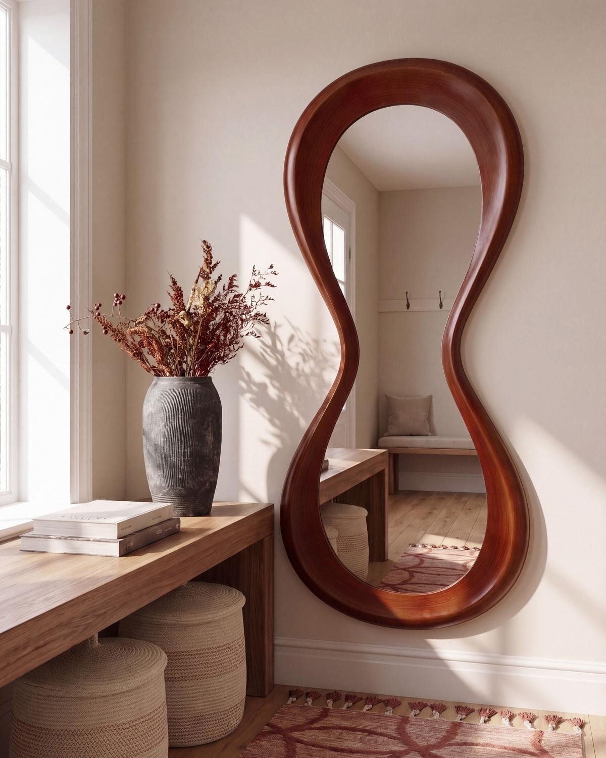 WANDSPIEGEL 70/170 cm Braun Bourges - Braun, Glas (70/170/6cm) - Beliani